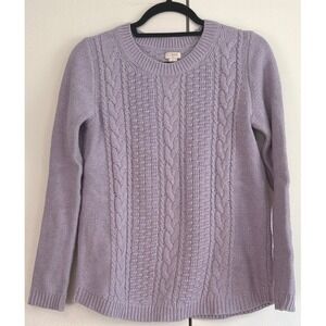J.Crew Factory Popcorn Cable Sweater in Light Thistle | Size Small | Cozy‎ Knit